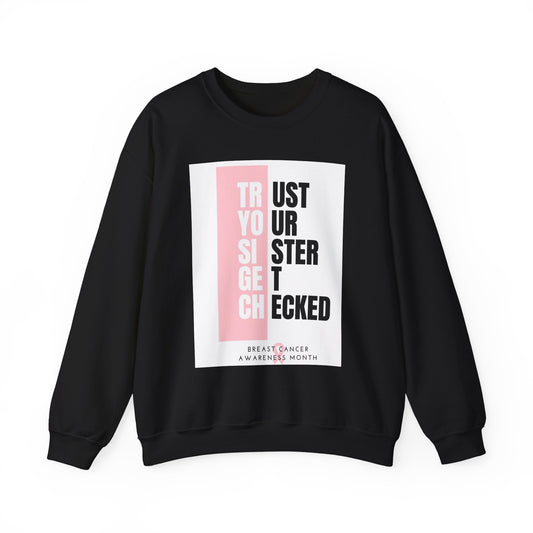 Early Detection Saves Lives – Softstyle Breast Cancer Awareness Sweatshirt | Unisex Heavy Blend Crewneck