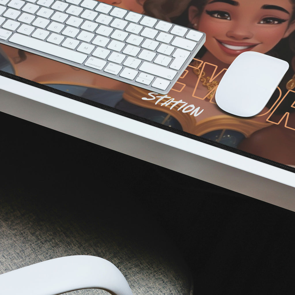 "Homework Station" Desk Mat – Black Princess Edition