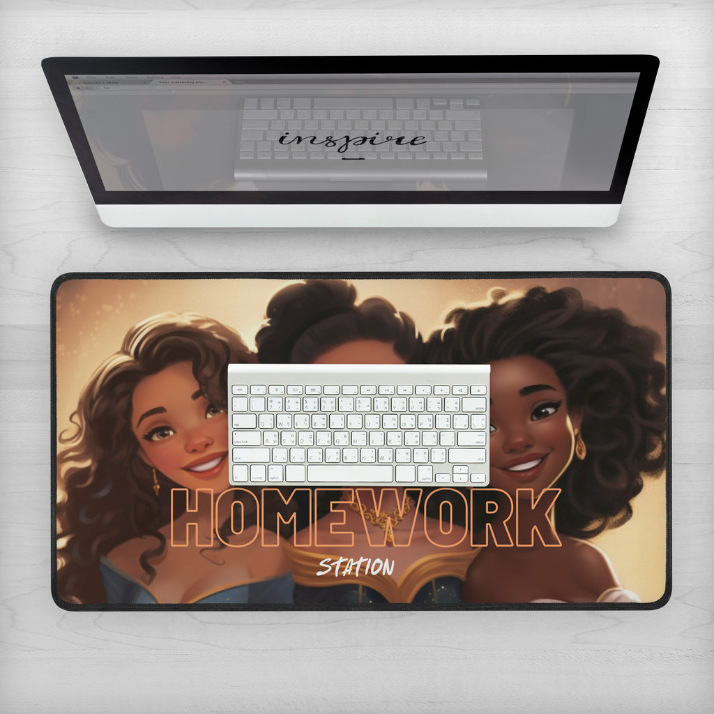 "Homework Station" Desk Mat – Black Princess Edition